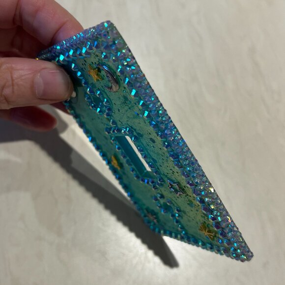 Space Bedazzled Handmade Epoxy Resin Switch Plate / Outlet Cover - Picture 5 of 5